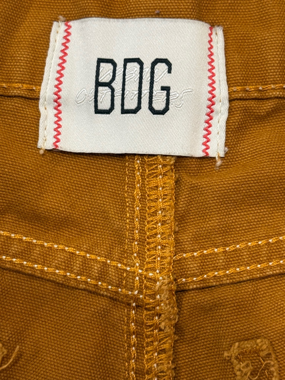 BDG UO Mustard Canvas Carpenter Utility Skater Grunge Pants Y2K Pants Size 27 - Picture 10 of 11